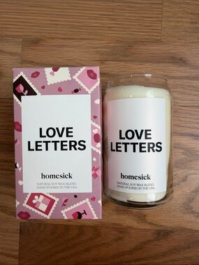 Homesick Love Letters Scented Candle - Cream